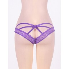 Стринги с доступом Purple Bow, 2XL