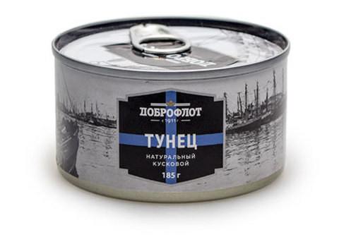 Тунец кусковой натуральный Доброфлот, 185г