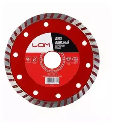 Диск алмазный отрезной LOM Turbo сухой рез 125 х 22,2 мм   1857731
