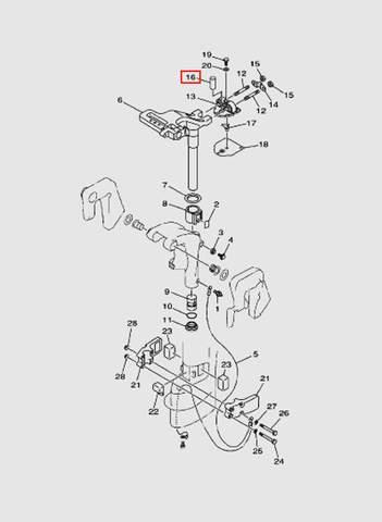 Втулка  для лодочного мотора T15, OTH 9,9 SEA-PRO