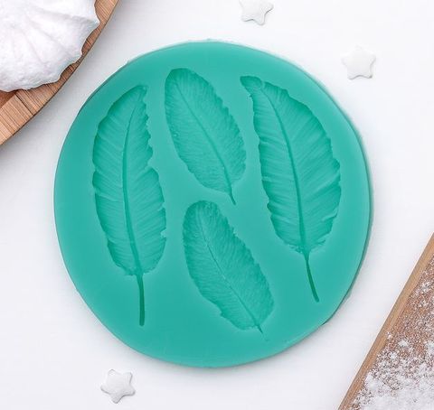 Молд Перышки, 8,5х8,5, Арт.СЛ-426, силикон