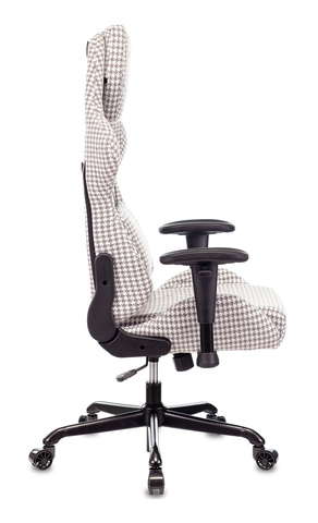 Кресло игровое Zombie VIKING LOFT серый Morris-1 гусин.лапка с подголов. крестовина металл Бюрократ