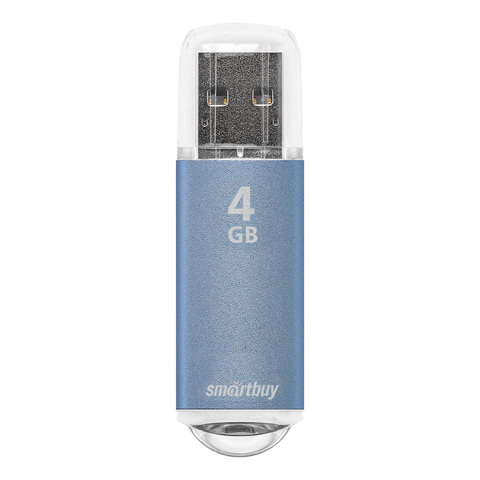 Флешка 4 GB USB 2.0 SmartBuy V-Cut (Синий)