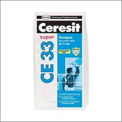 Затирка для швов CERESIT СЕ 33 SUPER 2-5мм с противогрибковым эффектом (белый)
