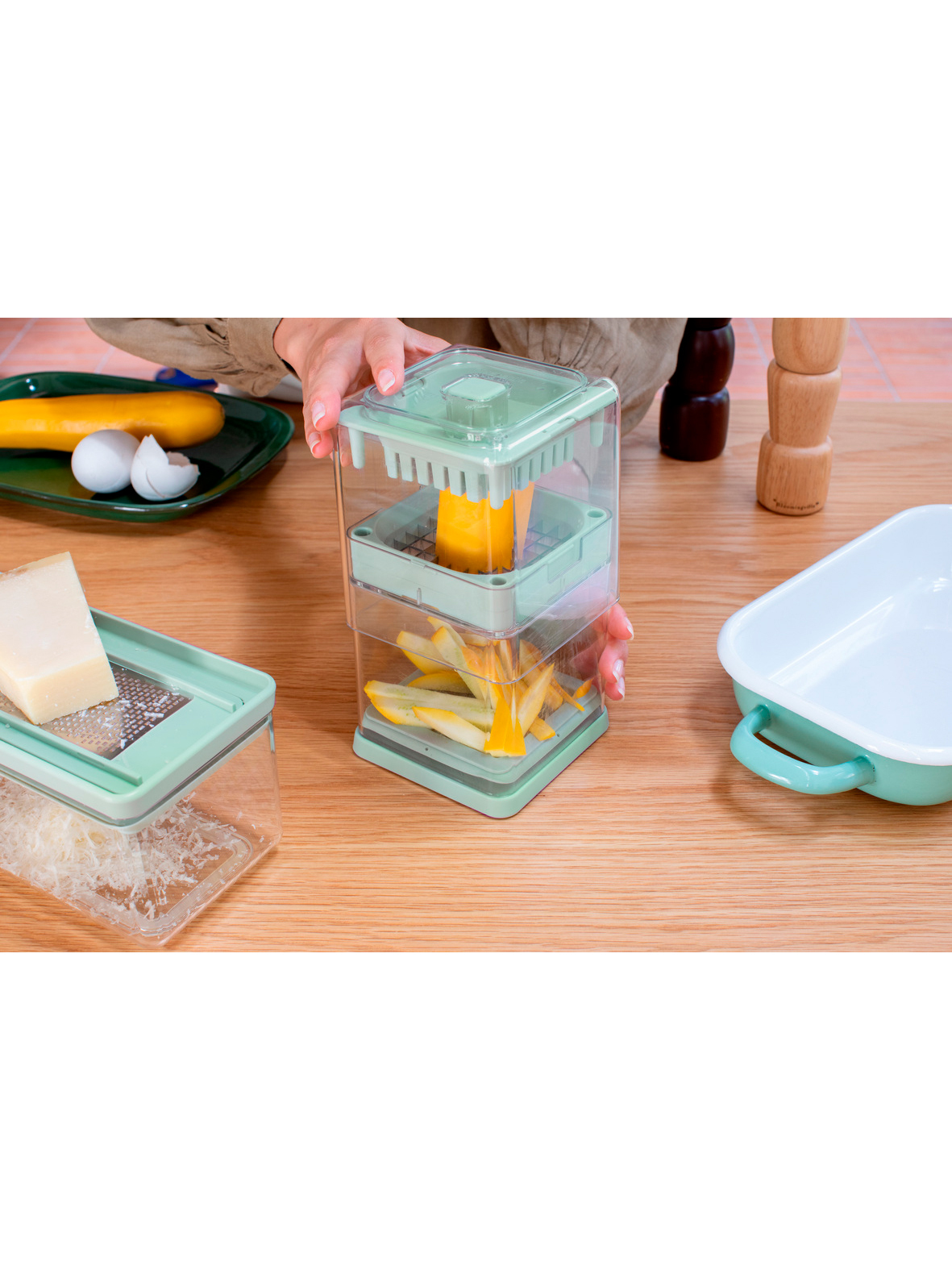 Овощерезка Tasty+, Мятно-голубой, арт. 145421 - фото 15