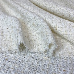 Ткань твид цвет молочный 3088