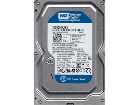 Жесткий диск Western Digital Blue 500Gb 6G 7,2K 16Mb SATA 3.5, WD5000AAKX-753CA1