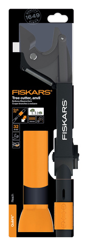 Сучкорез плоскостной Fiskars QuikFit 1001410 черный/оранжевый