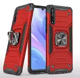 Противоударный чехол Strong Armour Case с кольцом для Xiaomi Poco F3, Mi 11i (Красный)