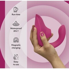 Бесконтактный клиторальный стимулятор Womanizer Blend, малиновый