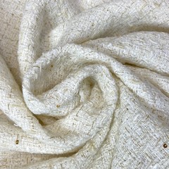 Ткань твид цвет молочный 3088