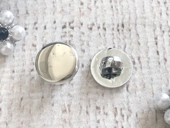 Пуговицы блузочные, d 1,1 см, на ножке, серебро