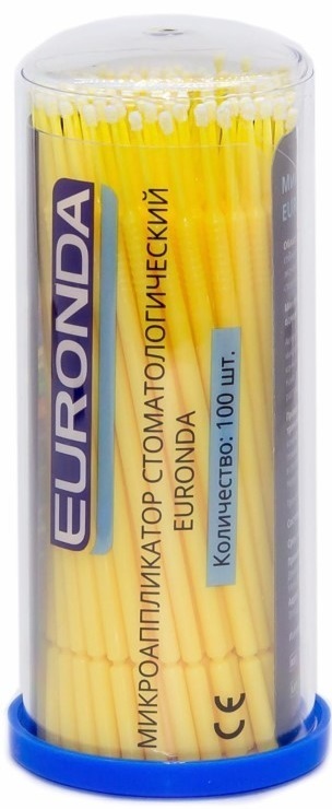 Микробраши Euronda 100шт Желтые средние 1 мм