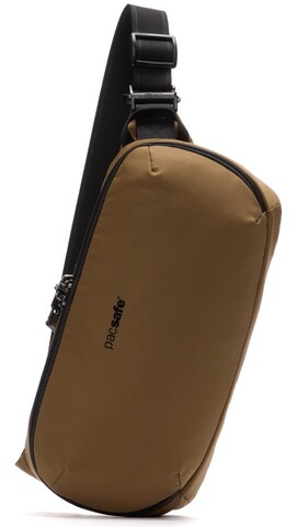 Картинка рюкзак однолямочный Pacsafe Metrosafe X urban sling коричневый - 1