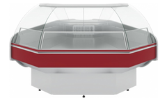 Холодильная витрина CARBOMA ATRIUM G120 VV-5 динамика (внешний угол 90)