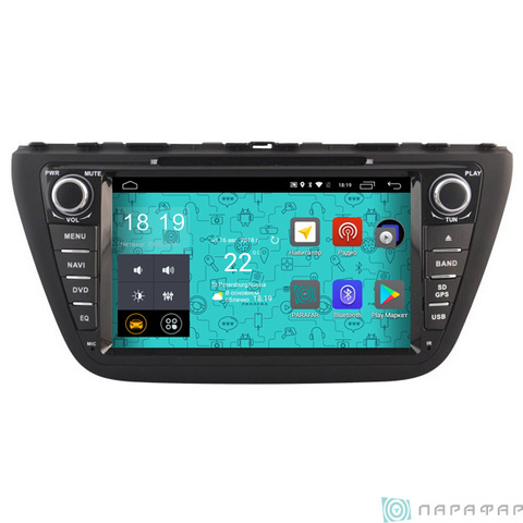 Штатная магнитола 4G/LTE с DVD для Suzuki S-Cross 13-16 Android 7.1.1 Parafar PF985D