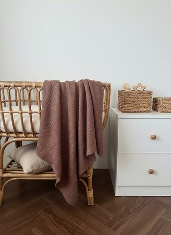 Плед вязаный "Шоколад"