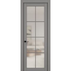 Купить Межкомнатная дверь керамик NC 5 серый остеклённая