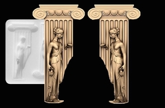 Силиконовый молд № 587 накладки зеркальные Афины