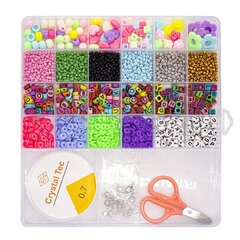 
          Набор для создания украшений и браслетов Alingar, 195х185х20 мм, "Кружки и бисер", ножницы, леска, пластик. пенал