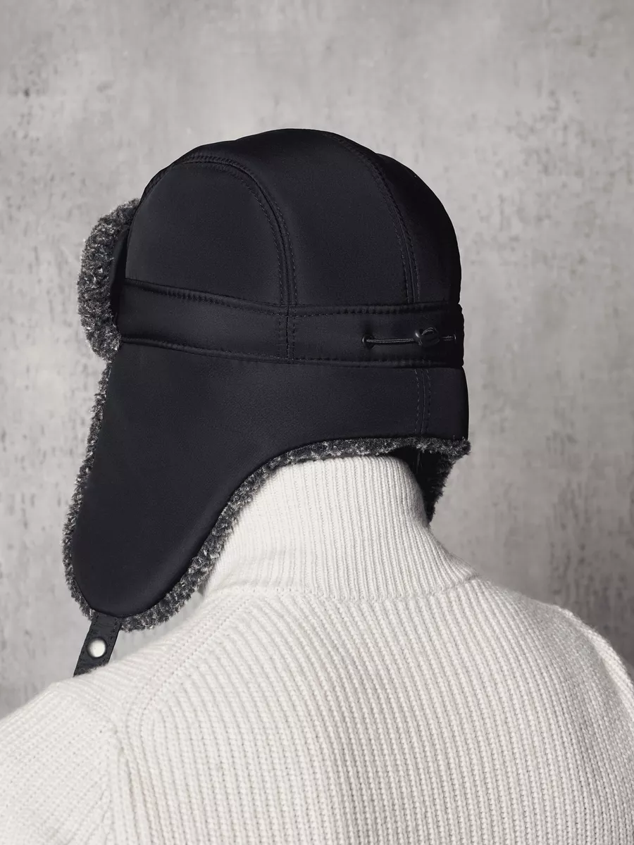 Шапка ушанка меховая теплая с флисом