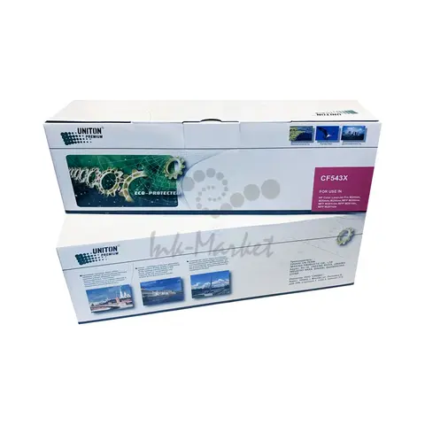 Совместимый картридж UNITON Premium CF543X (203XL) для HP Color LJ M254 / M280, M281 красный (2,5K) GREEN LINE (Eco Protected)