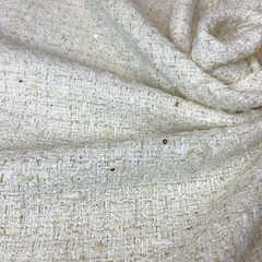 Ткань твид цвет молочный 3088