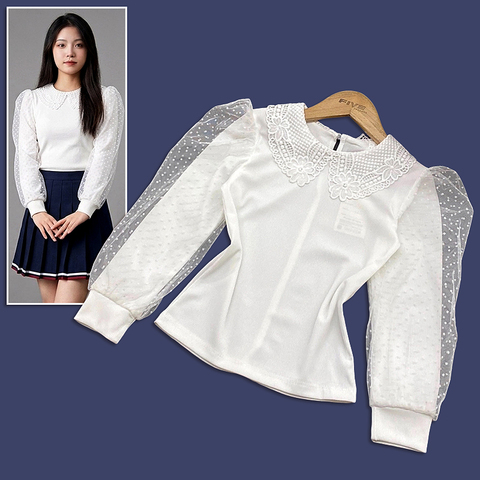 Блуза девочке (8-12) 260419-Y612