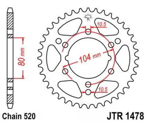 Звезда ведомая JTR1478 42
