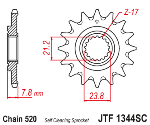 Звезда ведущая JTF1344 14SC