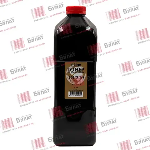 Тонер с девелопером БУЛАТ s-Line DC 240 для Xerox DC 240, WC 7655, WC 7765 (Пурпурный, банка 670 г)