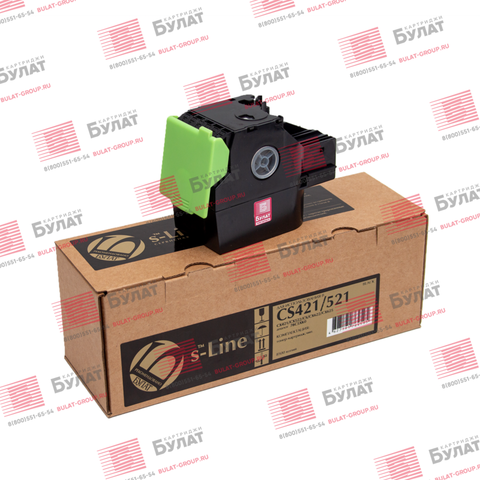 Тонер-картридж БУЛАТ s-Line 78C5XK0 для Lexmark CS, CX421 (Чёрный, 8500 стр.),совместимый