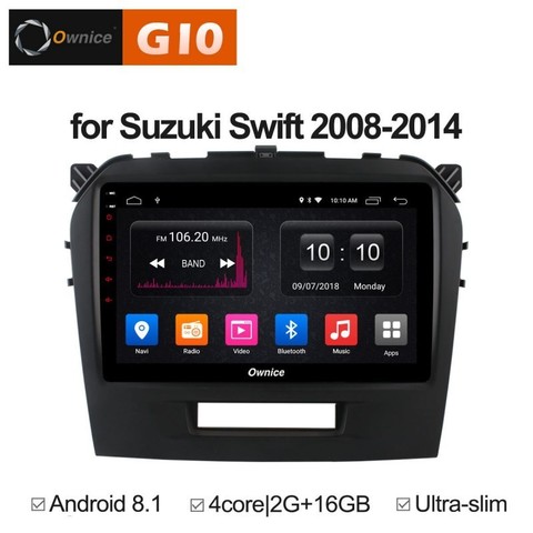 Штатная магнитола на Android 8.1 для Suzuki Swift 08-14 Ownice G10 S9621E