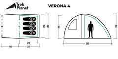 Кемпинговая палатка Trek Planet Verona 4 (70271)