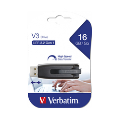 USB-накопитель Verbatim 49172 16GB USB 3.2 Чёрный