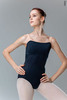 Strap leotard | black_2beige