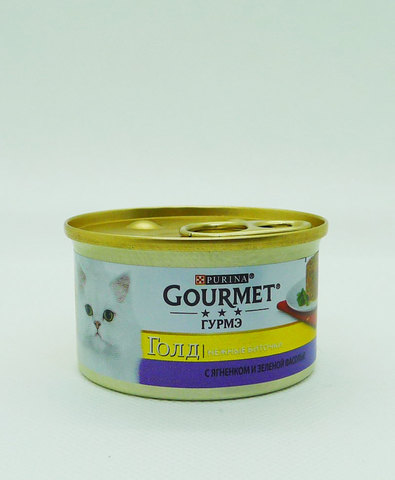 Gourmet Gold консервы для кошек нежные биточки с ягненком и фасолью 85г