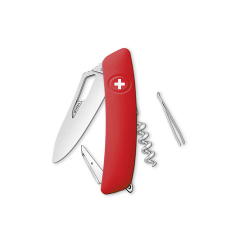 Швейцарский нож SWIZA SH01 R Standard, 95 мм, 7 функций, красный