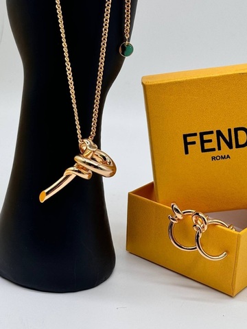 Серьги и кулон Fendi