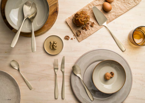 Набор столовых приборов на 6 персон 24 прибора Herdmar Lizz Champagne Mat