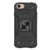 Противоударный чехол Strong Armour Case с кольцом для iPhone 6, 6s, 7, 8, SE 2020, SE 2022 (Черный)