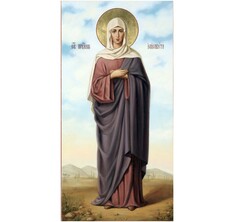 Елисавета праведная, мать Иоанна Предтечи Крестителя деревянная икона на левкасе