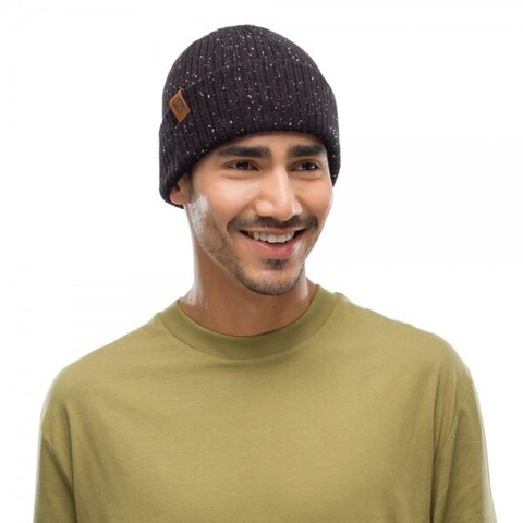 Картинка шапка вязаная Buff Hat Knitted Kort Black - 2