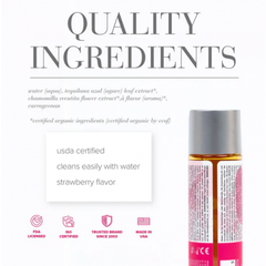 Органический лубрикант на водной основе с клубникой JO Naturlove USDA Strawberry fields, 30 мл