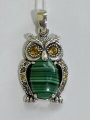 Сова (серебряная подвеска)