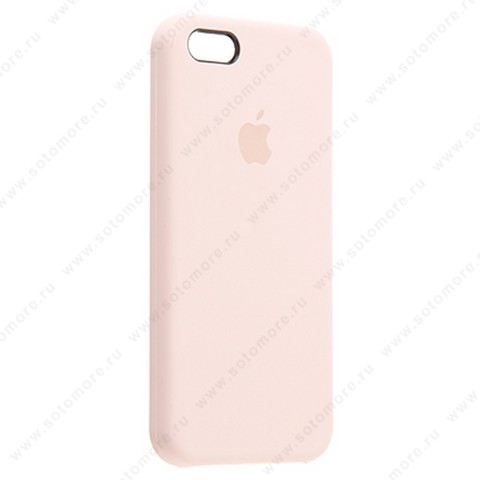 Накладка Silicone Case для Apple iPhone SE/ 5s/ 5 пудровый