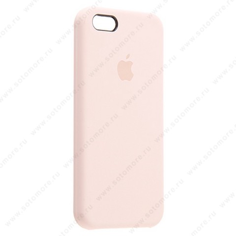 Накладка Silicone Case для Apple iPhone SE/ 5s/ 5 пудровый