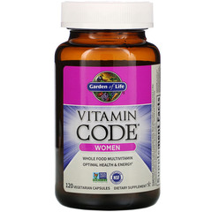 Garden of Life, Vitamin Code, для женщин, 120 вегетарианских капсул