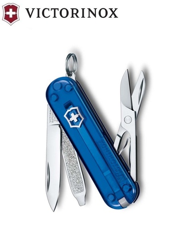 Нож-брелок Victorinox Classic SD Transparent Colors, Deep Ocean (0.6223.T2G)