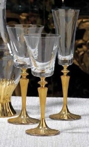 Набор фужеров для шампанского 6шт 23см Cre Art Plat Flut золотой